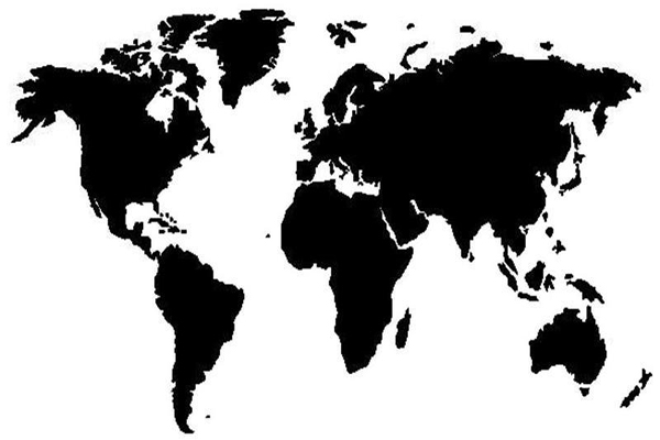 black-whtie-world-map