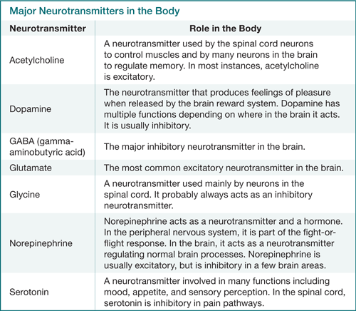 Neurotransmitters and detox