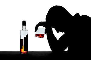 Image showing a desperate male silhouette in need of private rehab