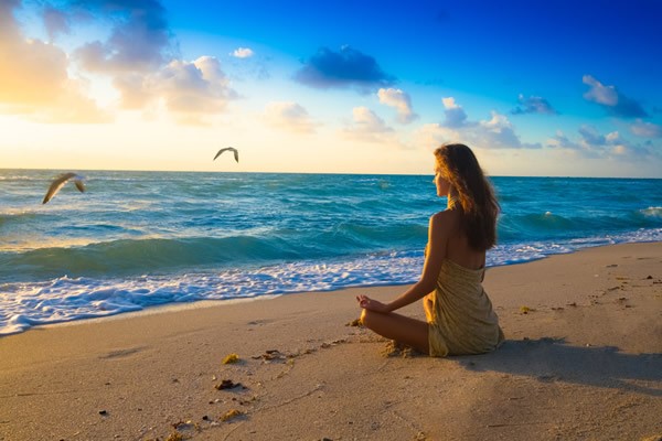 Image showing a woman enjoying peaceful life without addiction